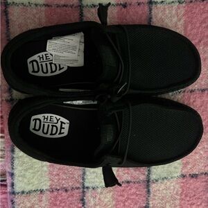 Hey Dude Black Woven Sneakers